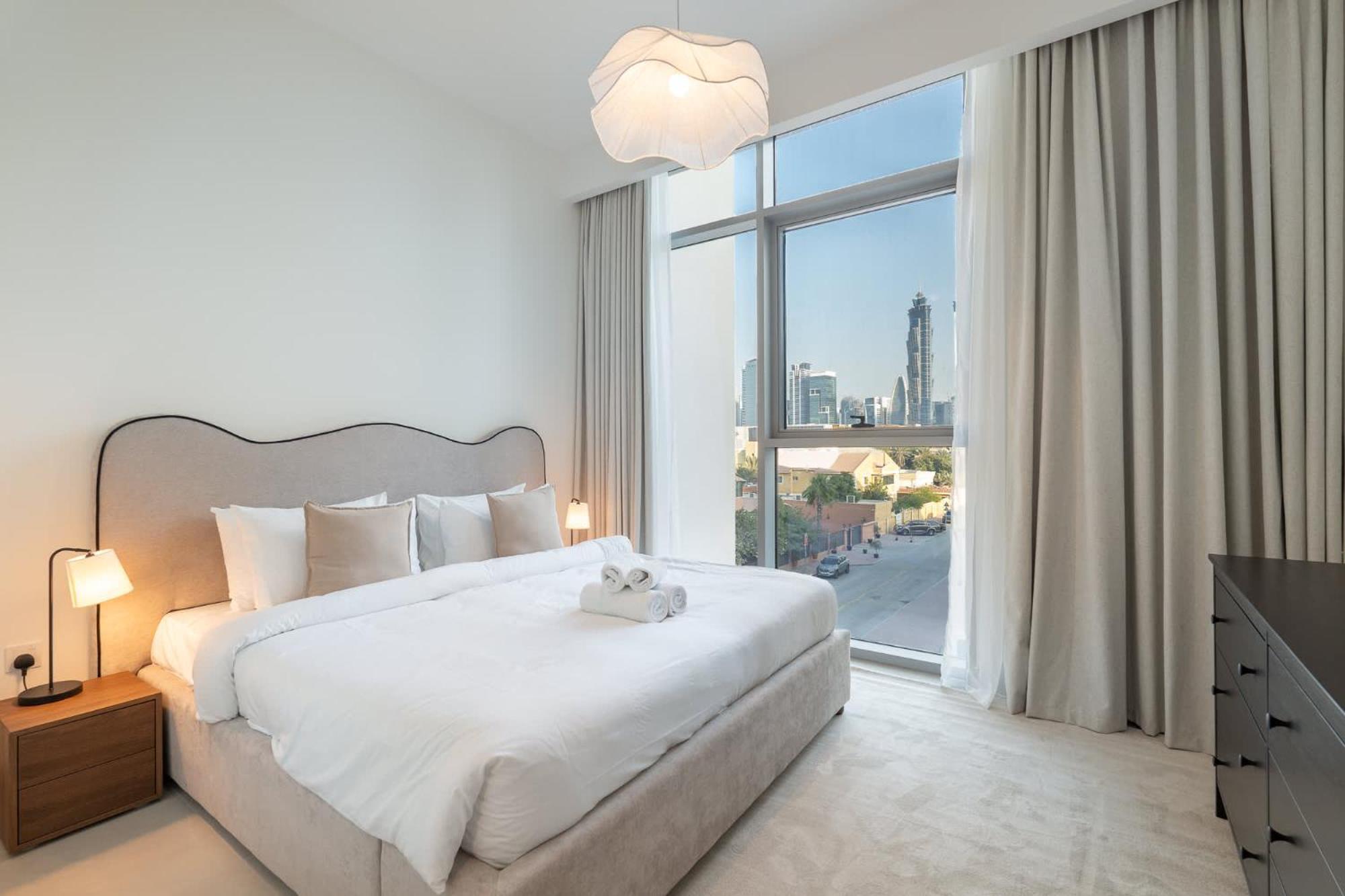 Full Burj Khalifa View In 3 Bedroom Apartment In Canal Front 1 That Sleeps 6 Dubái Exterior foto